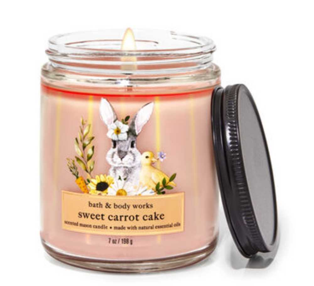 CANDLE: Easter Bath and Bodyworks Sweet Carrot Cake Single Wick  2023 - Bath & Bodyworks Candle (Easter Candles) action figure collectible - Main Image 3
