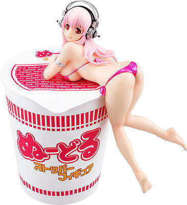 Super Sonico: Noodle Stopper Figure - FuRyu (Pink Bikini Version) action figure collectible - Main Image 2
