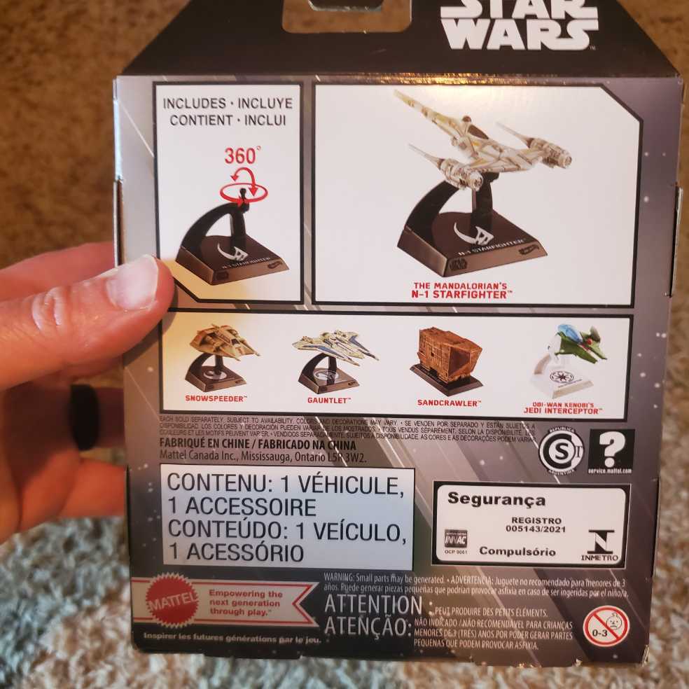 Hot Wheels Star Wars Starships Select #17 The Mandalorian’s N-1 Starfighter - Mattel - Hot Wheels (Star Wars: The Mandalorian) action figure collectible [Barcode 194735128037] - Main Image 3