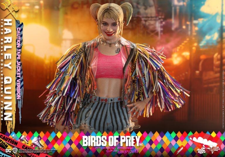Harley Quinn Caution Tape Jacket Ver. - Hot Toys (Movie Masterpiece Series: Birds of Prey) action figure collectible - Main Image 3