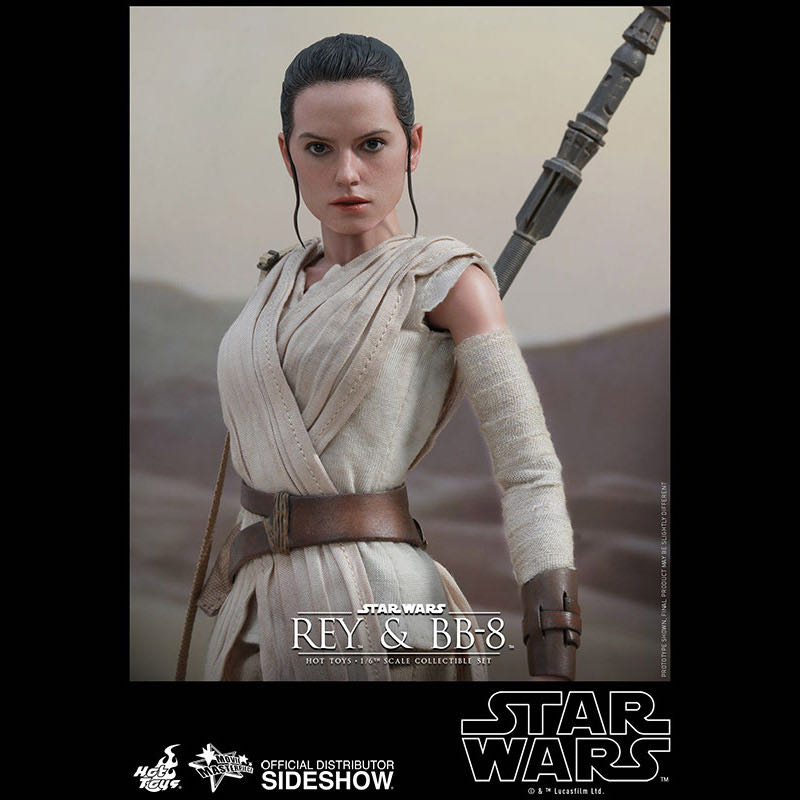 Star Wars: Rey and BB-8 Sixth Scale Figure Set - Hot Toys (Movie Masterpiece Series: Star Wars The Force Awakens) action figure collectible - Main Image 3