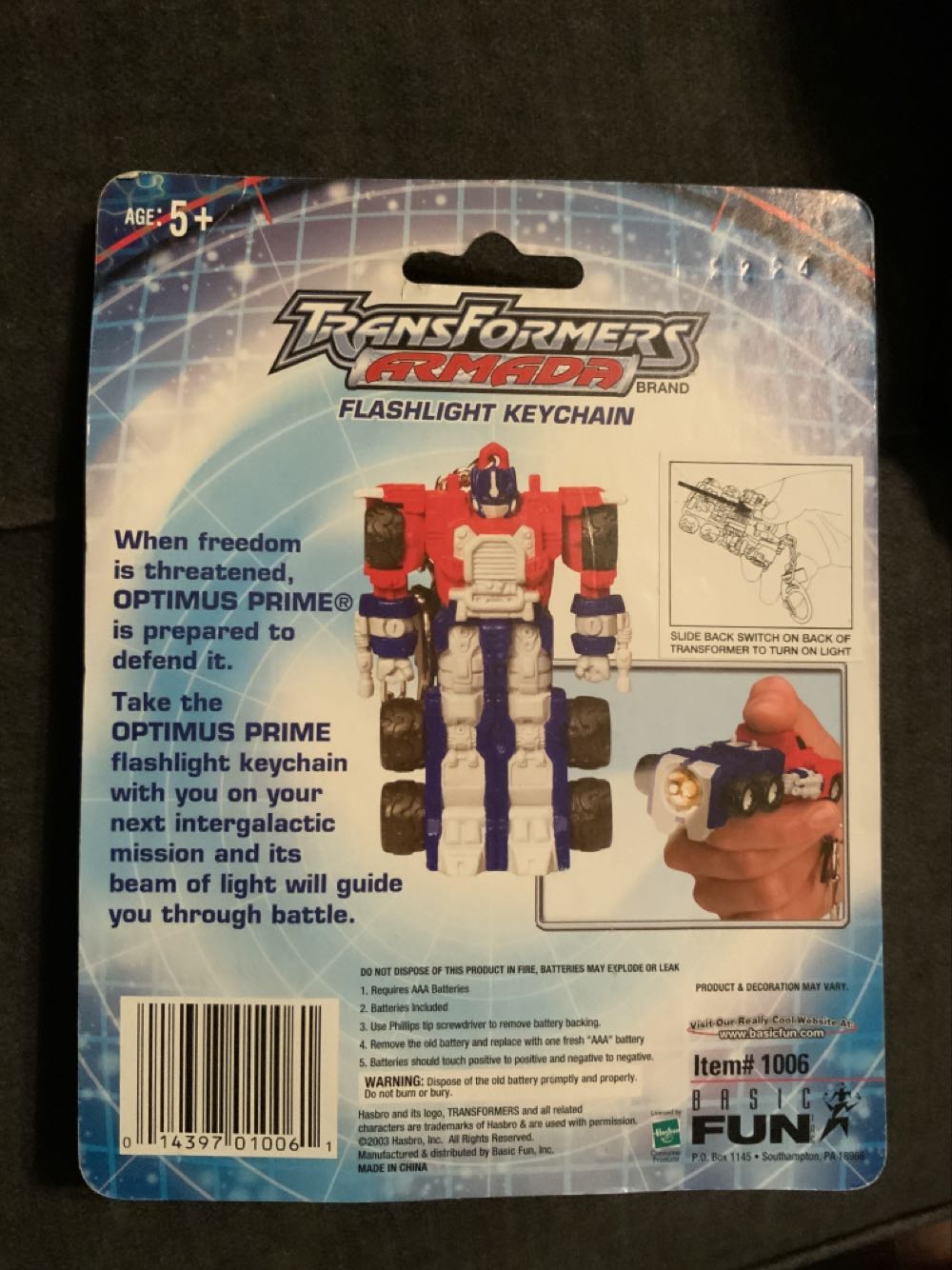 OPTIMUS PRIME  - Basic Fun (Key Chain) action figure collectible [Barcode 014397010061] - Main Image 2