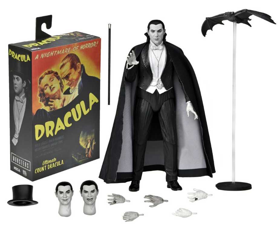 NECA: Dracula (B&W) - Neca (Universal Monsters) action figure collectible [Barcode 634482048153] - Main Image 8