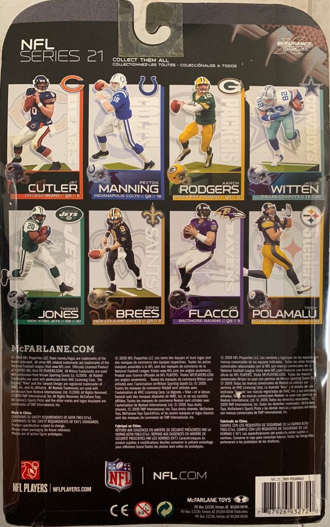 NFL Series 21: Troy Polamalu - McFarlane Toys (NFL Series 21) action figure collectible [Barcode 787926932720] - Main Image 2