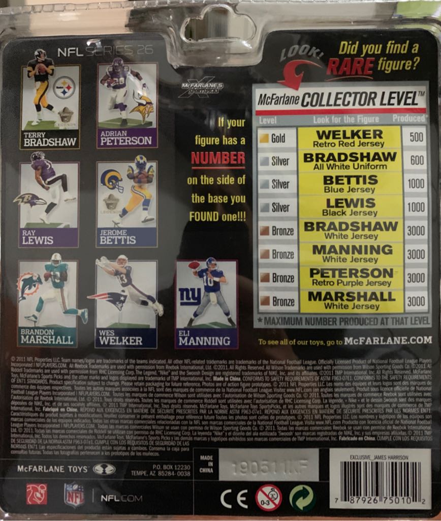 NFL Series 26: James Harrison - McFarlane Toys (Nfl Series 26) action figure collectible [Barcode 787926750102] - Main Image 2