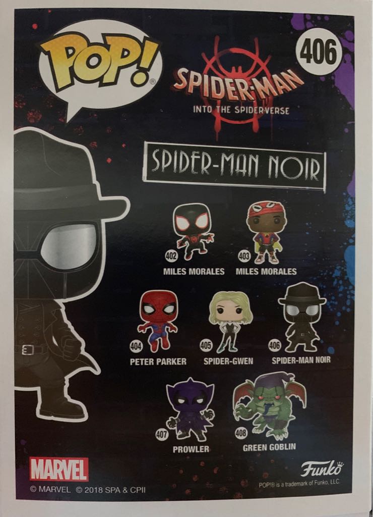 Pop! Spider-Man Into The Spider-Verse: Spider-Man Noir - Funko (POP! MARVEL) action figure collectible - Main Image 2