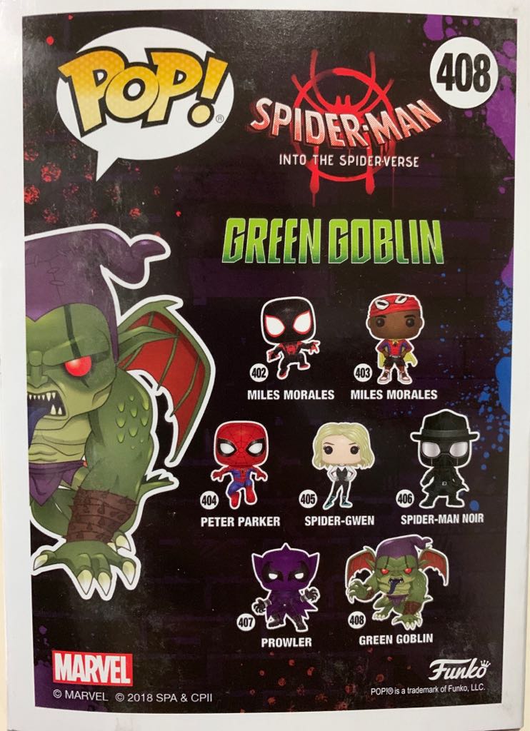 Pop! Spider-Man Into The Spider-Verse: Green Goblin - Funko (POP! MARVEL) action figure collectible - Main Image 2
