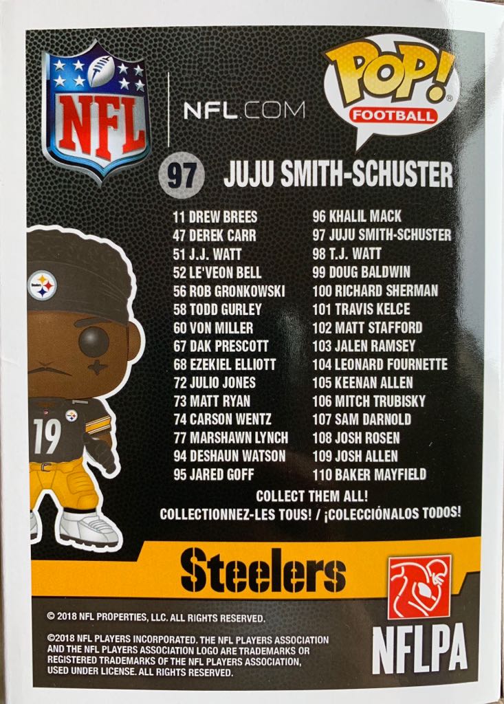 Pop! Football Steelers: Juju Smith-Schuster - Funko (Pop! Football) action figure collectible - Main Image 2