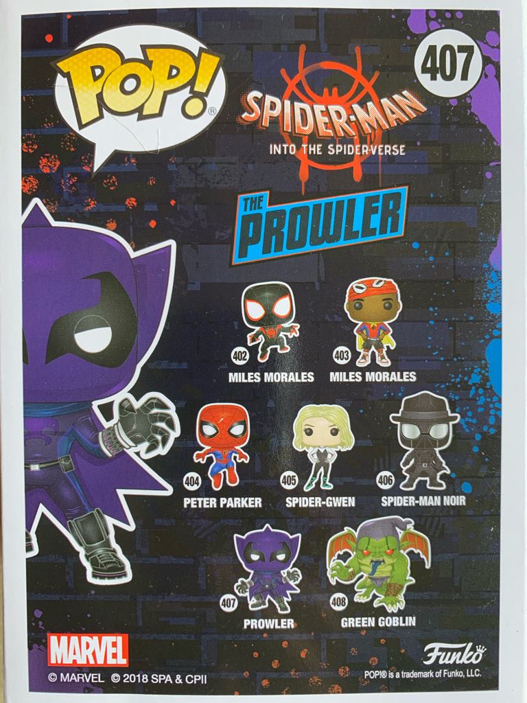 Pop! Spider-Man Into The Spider-Verse: Prowler - Funko (POP! MARVEL) action figure collectible - Main Image 2
