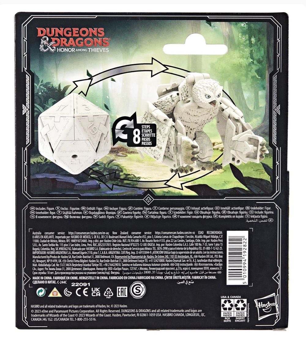 Dungeons & Dragons Honor Among Thieves D&d Dicelings White Owlbear Collectible D&d Monster Dice Converting Giant D20 Action Figures Role Playing Dice - Hasbro (Dungeons & Dragons) action figure collectible [Barcode 5010994192822] - Main Image 2