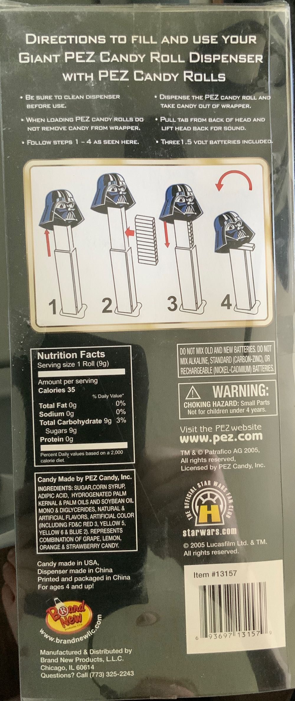 Star Wars Giant Pez ~ Silver Darth Vader ~limited Edition  action figure collectible [Barcode 693697131579] - Main Image 2