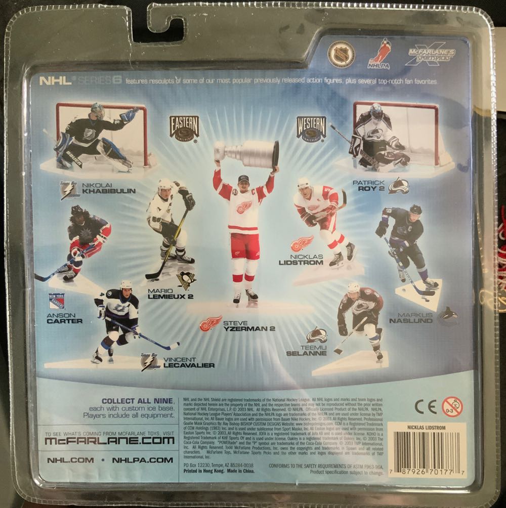 Nhl 6 Nicklas Lidstrom Detroit Variant Figure  action figure collectible [Barcode 787926701777] - Main Image 2
