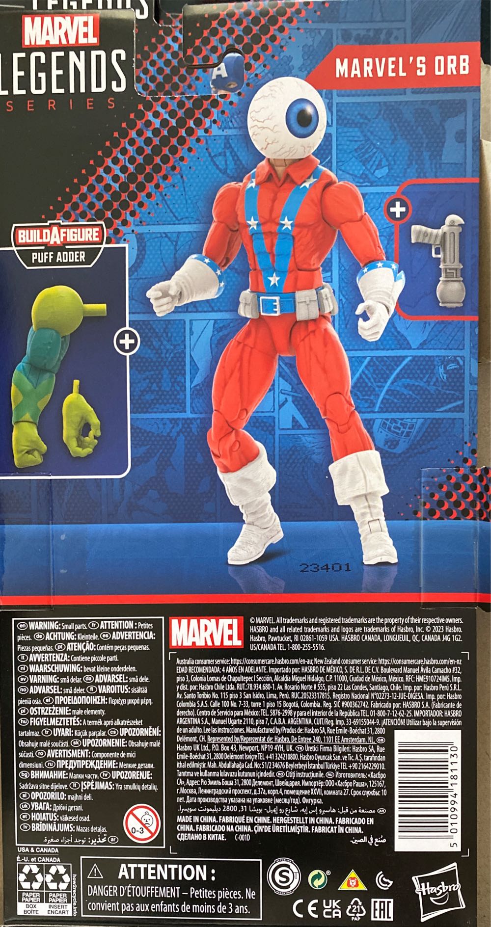 Orb - Hasbro (Marvel Legends Series Puff Adder Baf Wave) action figure collectible [Barcode 5010994181130] - Main Image 3