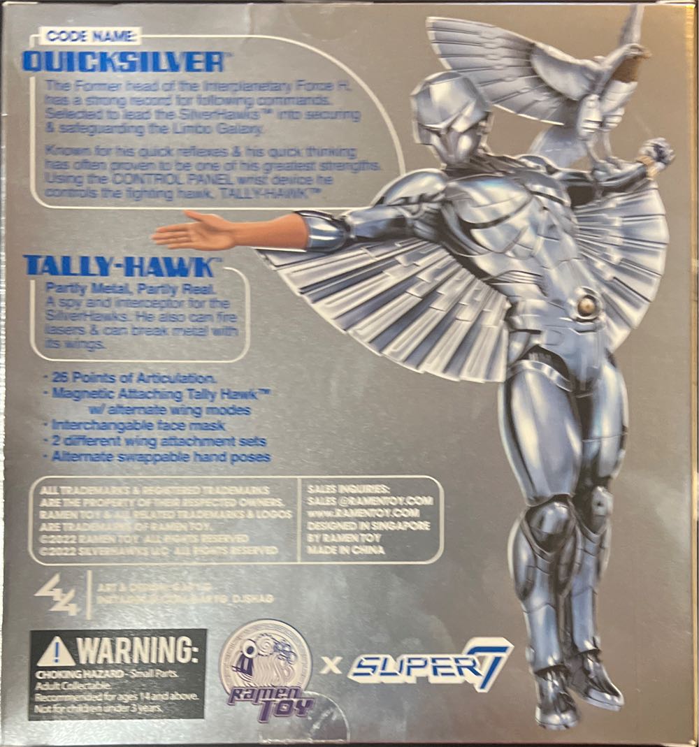 Quicksilver & Tally Hawk - Ramen Toy (Silverhawks) action figure collectible - Main Image 2