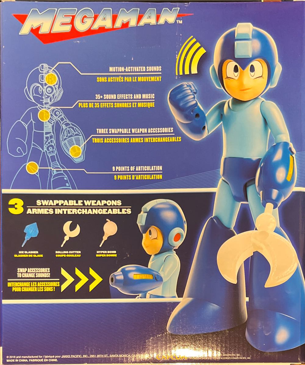 Megaman Classic Deluxe Figure With Lights & Sounds - Jakks (Mega Man Figures) action figure collectible [Barcode 039897341934] - Main Image 2
