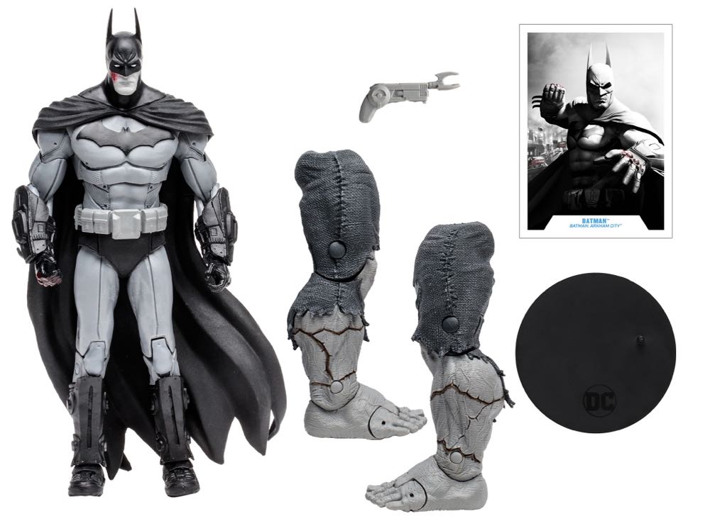 Batman: Arkham City Batman (B&W) BAF - McFarlane Toys (Arkham City) action figure collectible [Barcode 787926154917] - Main Image 2