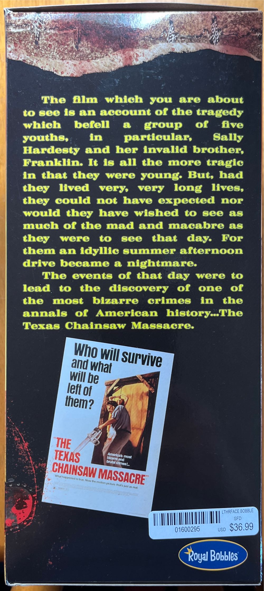 Texas Chainsaw Massacre LEATHERFACE (PRETTY WOMAN MASK) Bobblehead - Royal Bobbles/Hot Topic Exclusive action figure collectible - Main Image 2