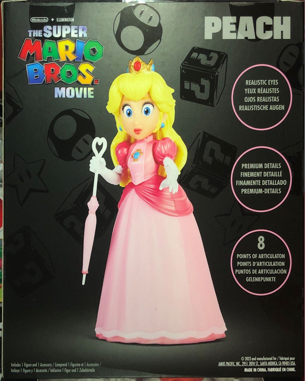 Jakks Pacific: The Super Mario Bros. Movie: 5” Peach (Motorcycle Outfit) Figure - JAKKS Pacific, Inc. (The Super Mario Bros. Movie) action figure collectible [Barcode 192995417182] - Main Image 2