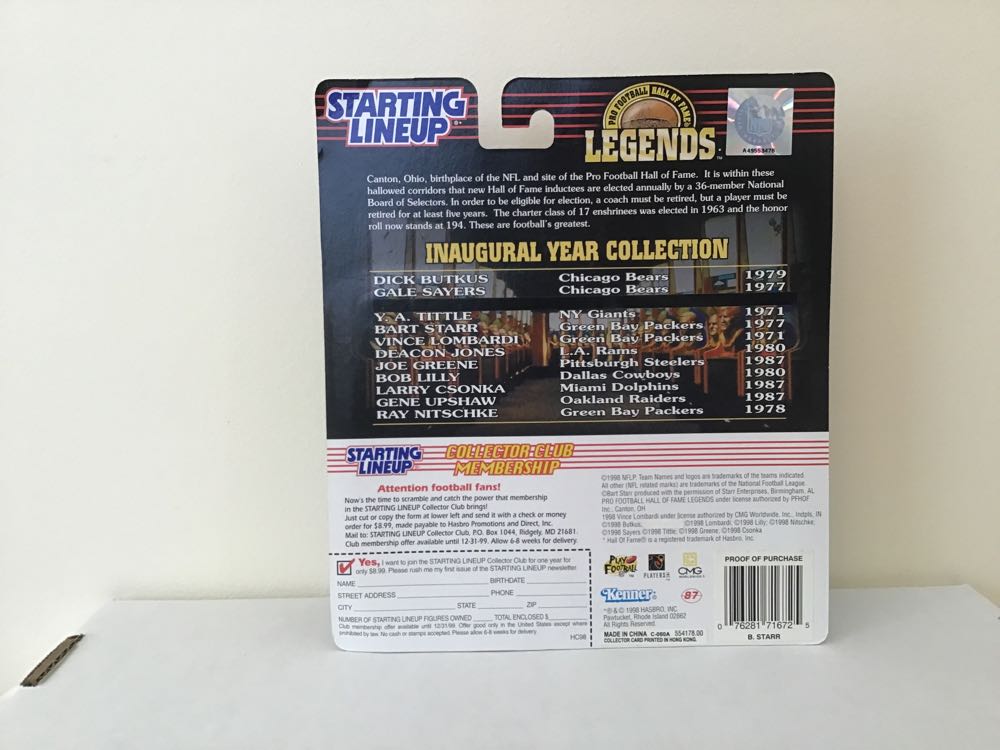Bart Starr - Kenner (Hall Of Fame) action figure collectible - Main Image 2