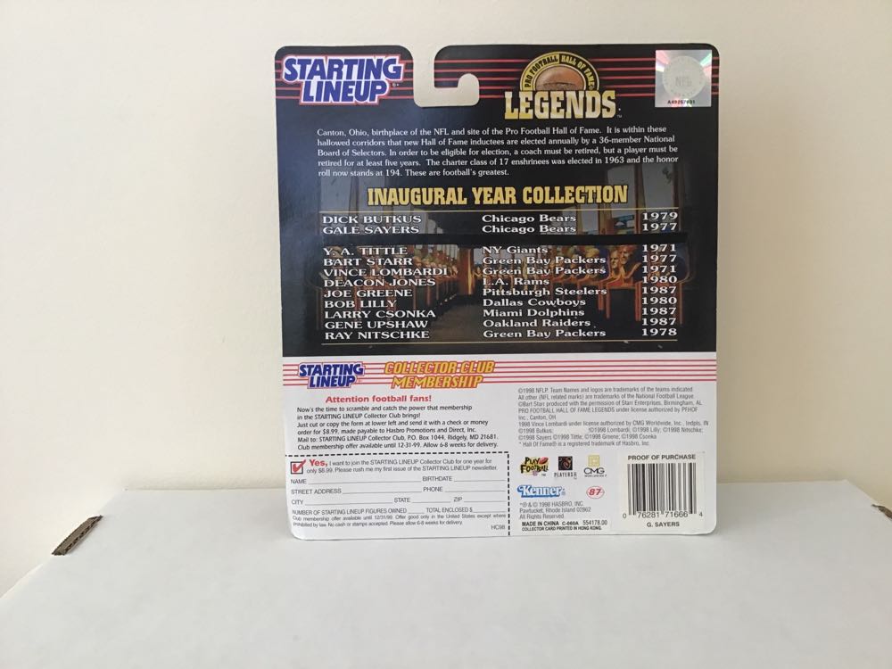 Gale Sayers - Kenner (Hall Of Fame) action figure collectible - Main Image 2