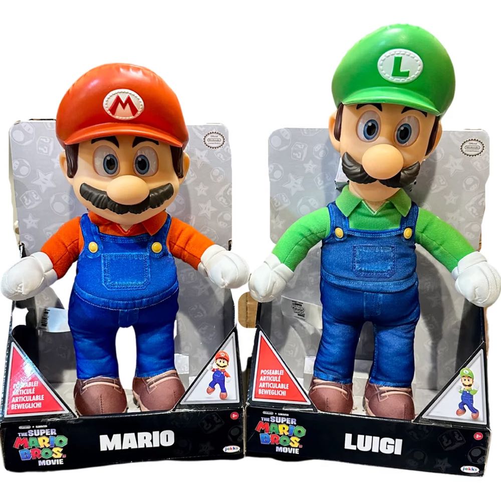 Jakks Pacific: The Super Mario Bros. Movie: Mario Plush - Jakks Pacific (The Super Mario Bros. Movie) action figure collectible [Barcode 192995417267] - Main Image 4