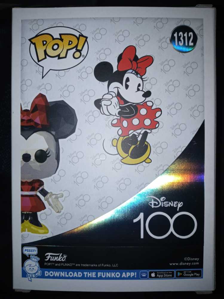 Disney 100: Minnie Mouse (Facet) #1312 - Funko (Minnie Mouse) (Minnie Mouse) action figure collectible [Barcode 889698686204] - Main Image 2