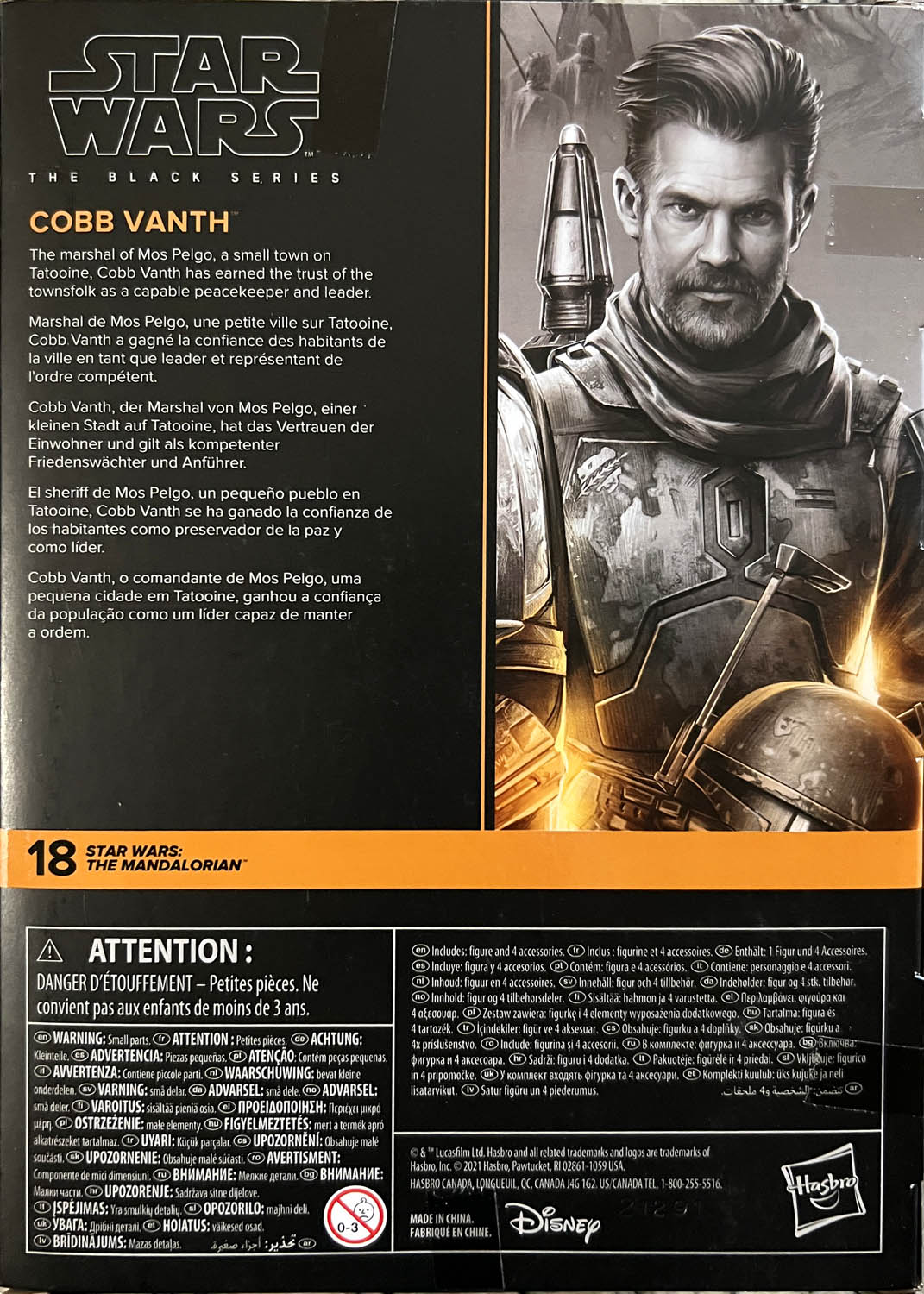 Cobb Vanth - Disney/Hasbro (Star Wars The Black Series 6) action figure collectible - Main Image 2