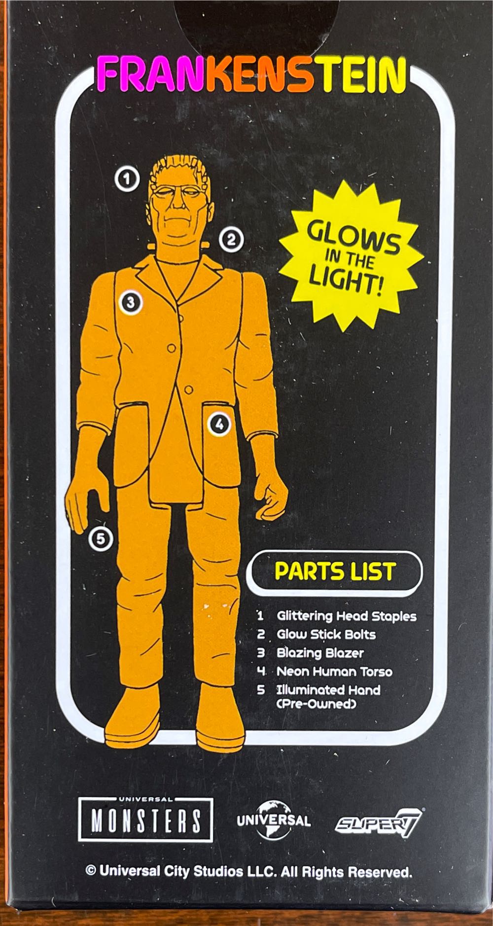 Frankenstein Luminator Super7 Reaction - Super 7 action figure collectible [Barcode 840049824737] - Main Image 2