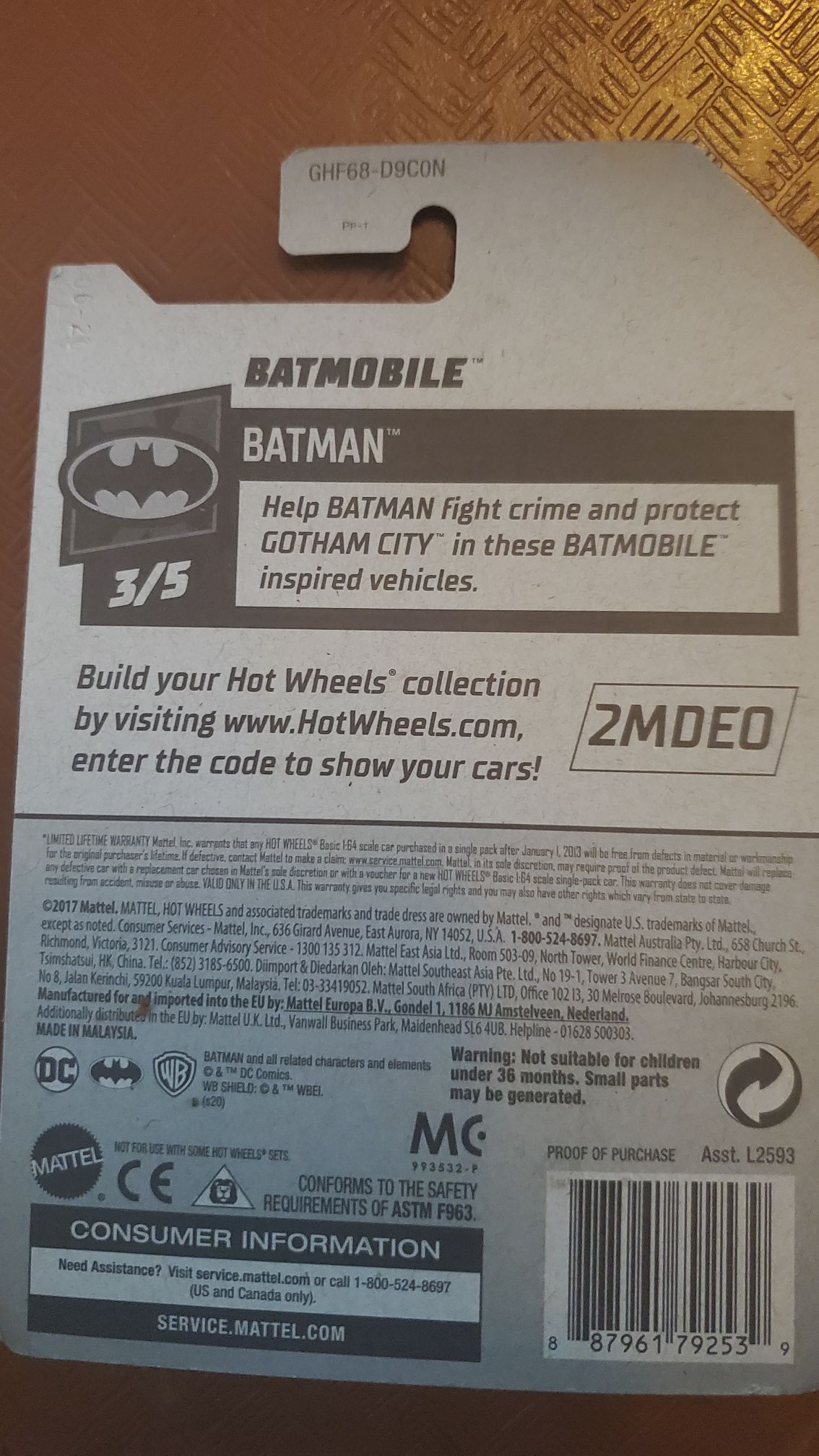 Batmobile - Hotwheels by Mattel (Batman Batmobile Silver) action figure collectible - Main Image 2