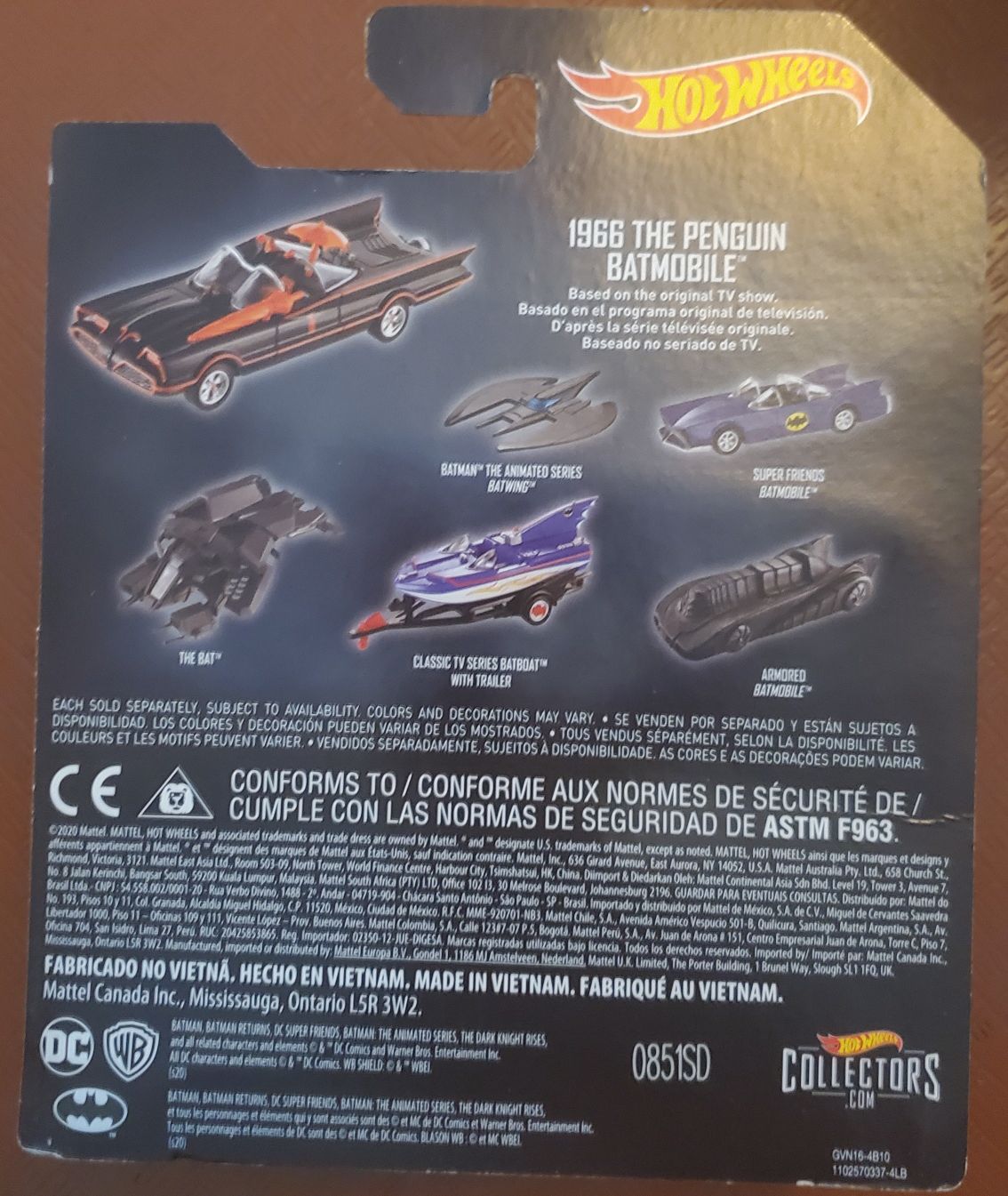 Batmobile: Peguin 1966 - Hotwheels by Mattel action figure collectible - Main Image 2