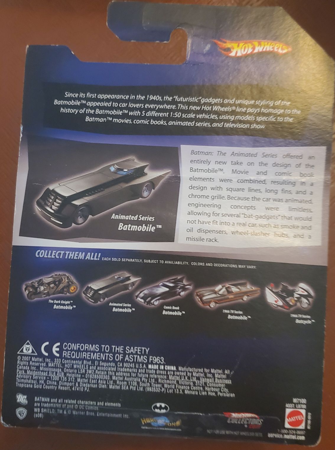 Batmobile Animated series - Hotwheels by Mattel action figure collectible - Main Image 2