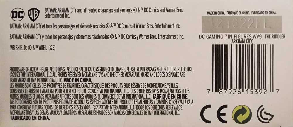 The Riddler - DC - VIDEO GAME UNIVERSE (Batman: Arkham City) action figure collectible [Barcode 787926153927] - Main Image 4