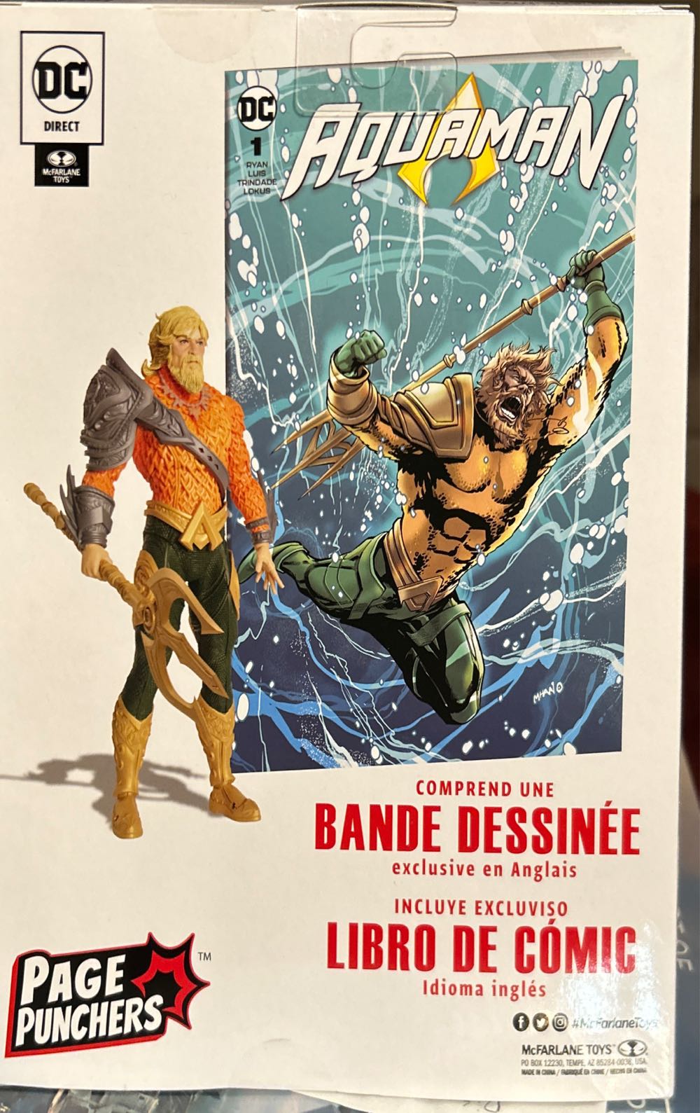 Aquaman - DC - JUSTICE LEAGUE (Aguaman) action figure collectible [Barcode 787926159110] - Main Image 2