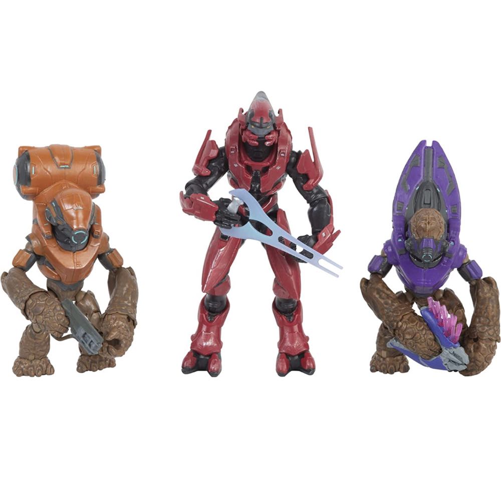 Grunt Assault (with Disruptor) + Elite Mercenary (with Energy Sword) + Grunt Conscript (with Needler) - Jazwares (World Of Halo) action figure collectible - Main Image 3
