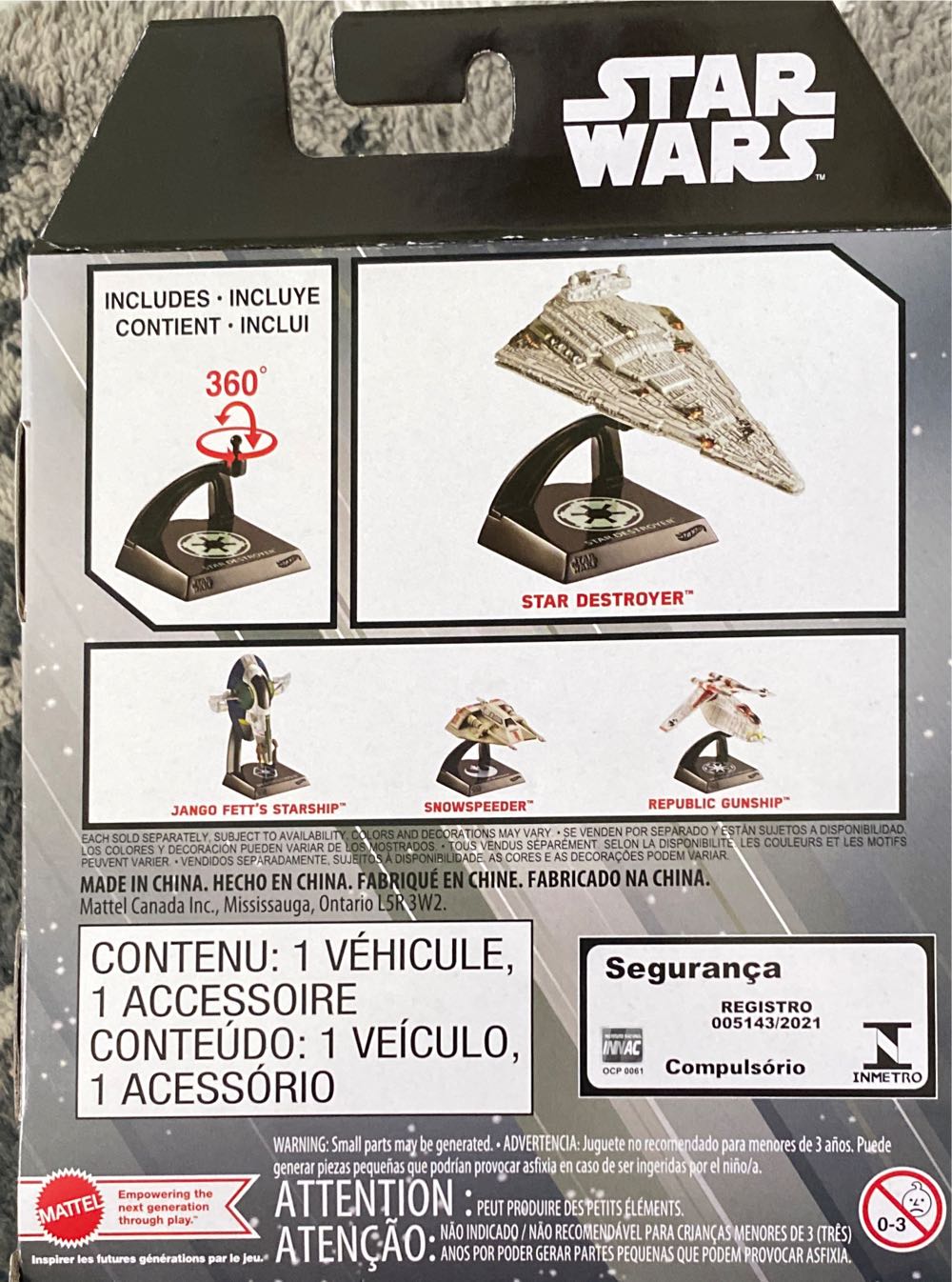 Star Destroyer (Battle Damaged) - Hot Wheels (Star Wars: Episode VI - Return Of The Jedi) action figure collectible [Barcode 194735074785] - Main Image 3