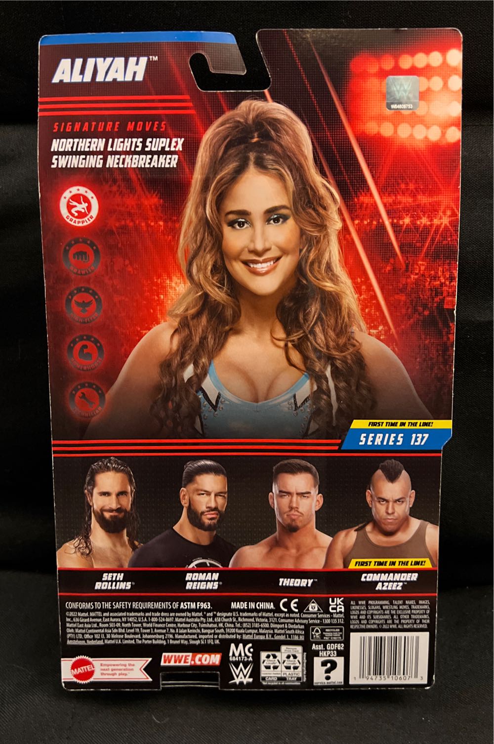 WWE Basic - Series 137 - Aliyah  - Mattel (WWE Basic Series) action figure collectible [Barcode 194735106073] - Main Image 3