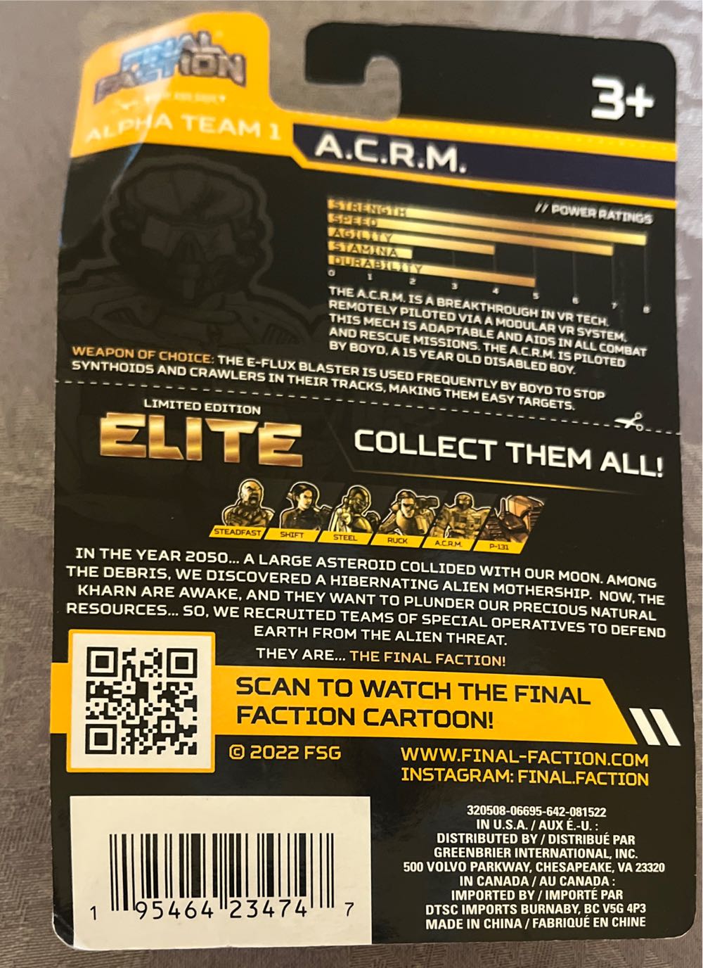 Elite A.c.r.m. - Greenbrier International, Inc. (Final Faction) action figure collectible [Barcode 195464234747] - Main Image 2