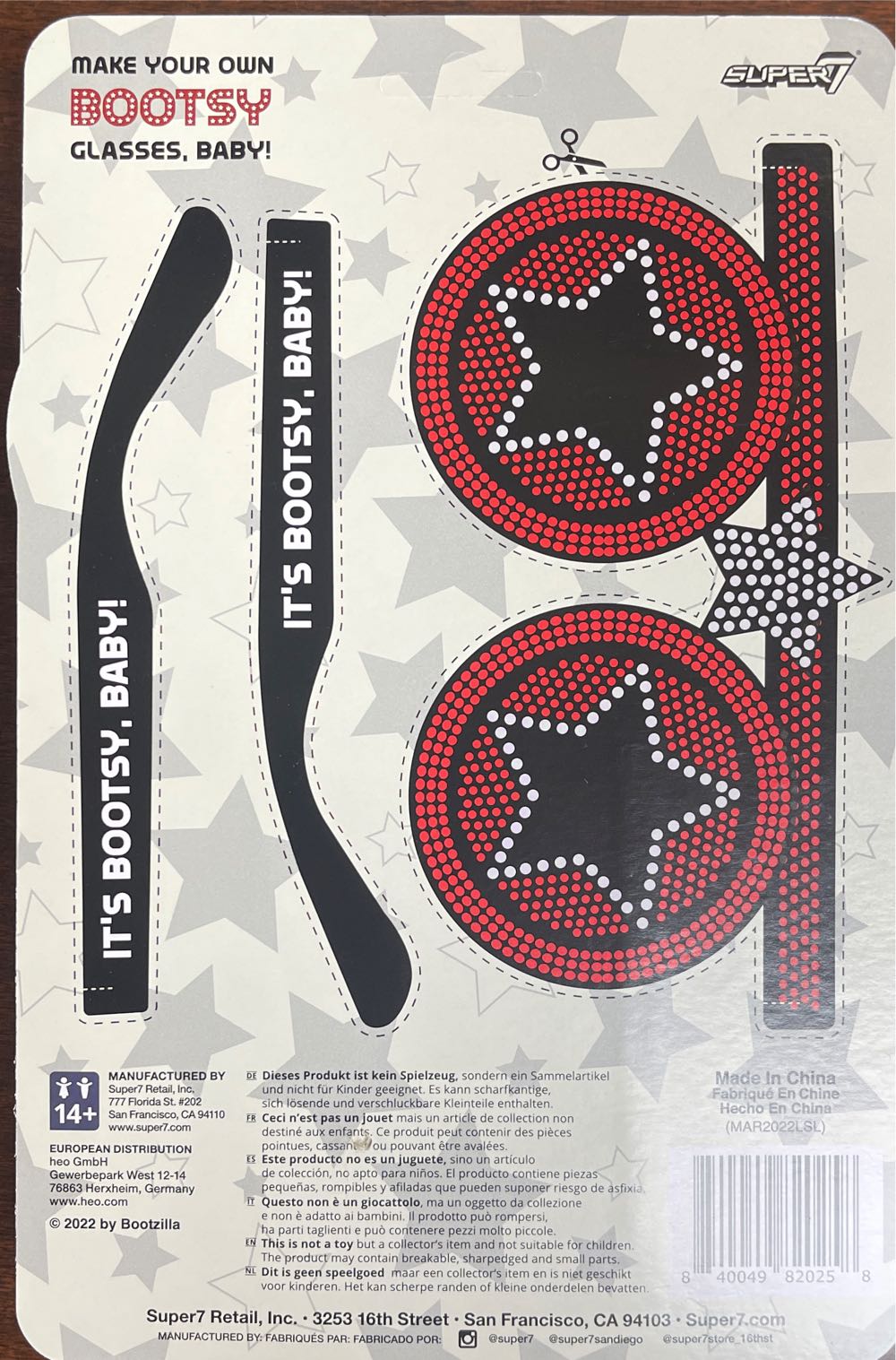 Super 7 Reaction Bootsy Collins - Super 7 (ReAction Super7) action figure collectible [Barcode 840049820258] - Main Image 2