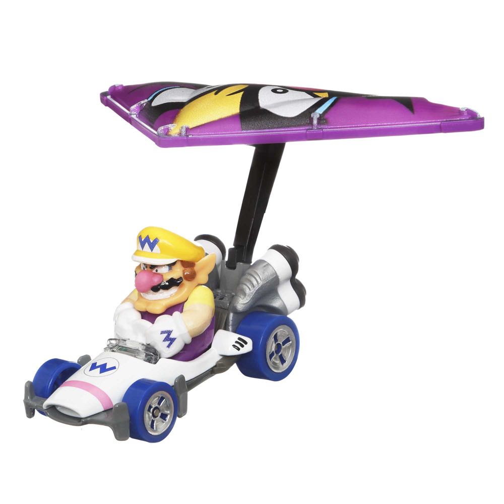 Hot Wheels: Mario Kart: Wario (B-Dasher + Wario Wing) - Mattel (Hot Wheels) (Mario Kart) action figure collectible [Barcode 194735019076] - Main Image 3