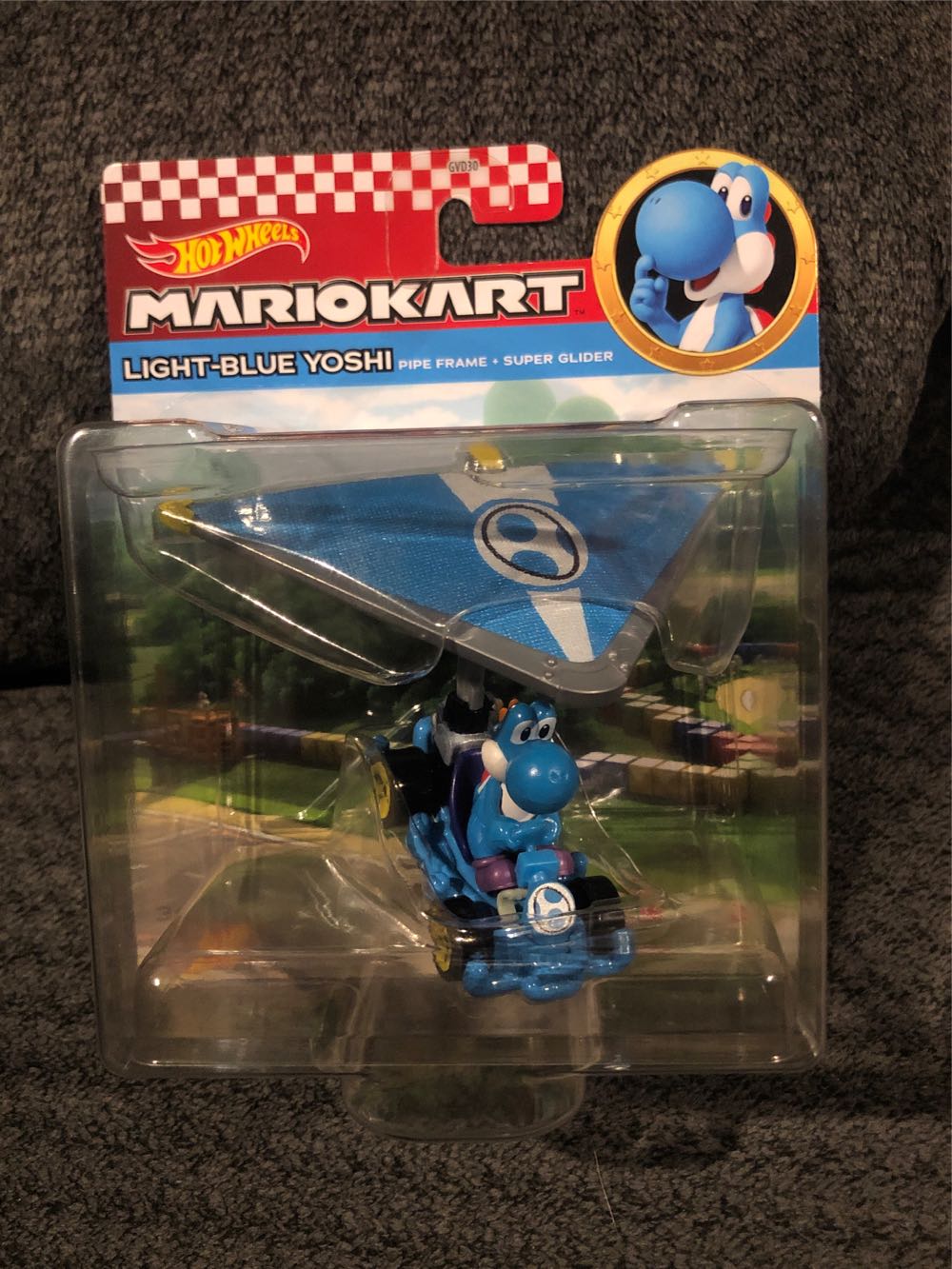 Light Blue Yoshi Pipe Frame - Mattel (Hot Wheels Mario Kart Glider) action figure collectible [Barcode 194735019090] - Main Image 3