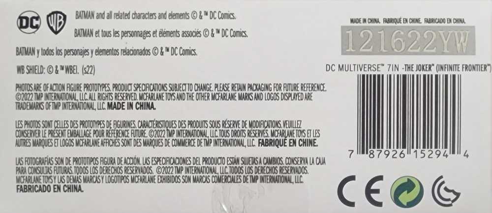 The Joker - McFarlane Toys (infinite Frontier) action figure collectible [Barcode 787926152944] - Main Image 4