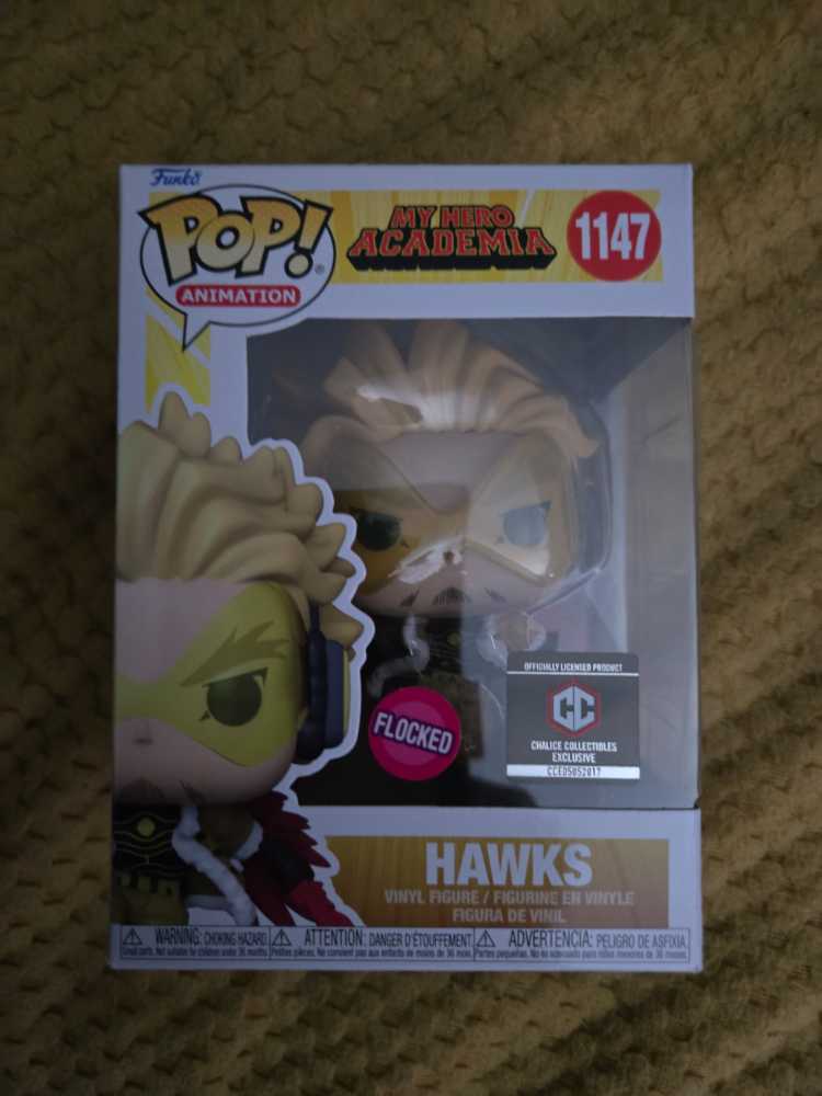 Pop Animation: Mha My Hero Academia Hawks Flocked Special Edition Exclusive # 1147  action figure collectible [Barcode 889698587983] - Main Image 2