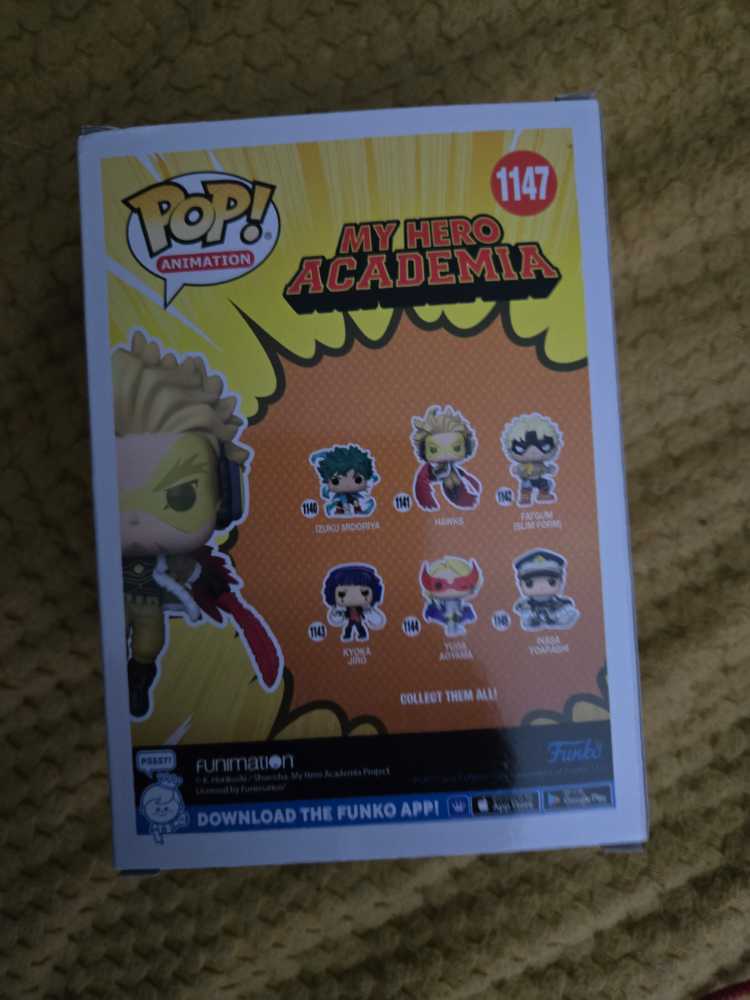 Pop Animation: Mha My Hero Academia Hawks Flocked Special Edition Exclusive # 1147  action figure collectible [Barcode 889698587983] - Main Image 3