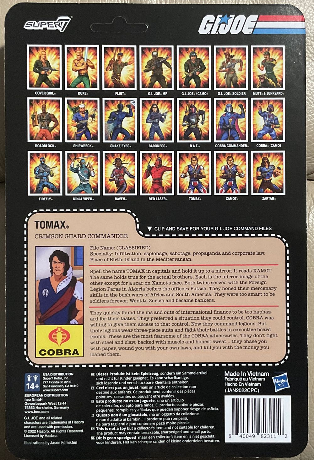 G.I. Joe (Super7) - Tomax - Hasbro (G.I. Joe (Super7)) action figure collectible - Main Image 2