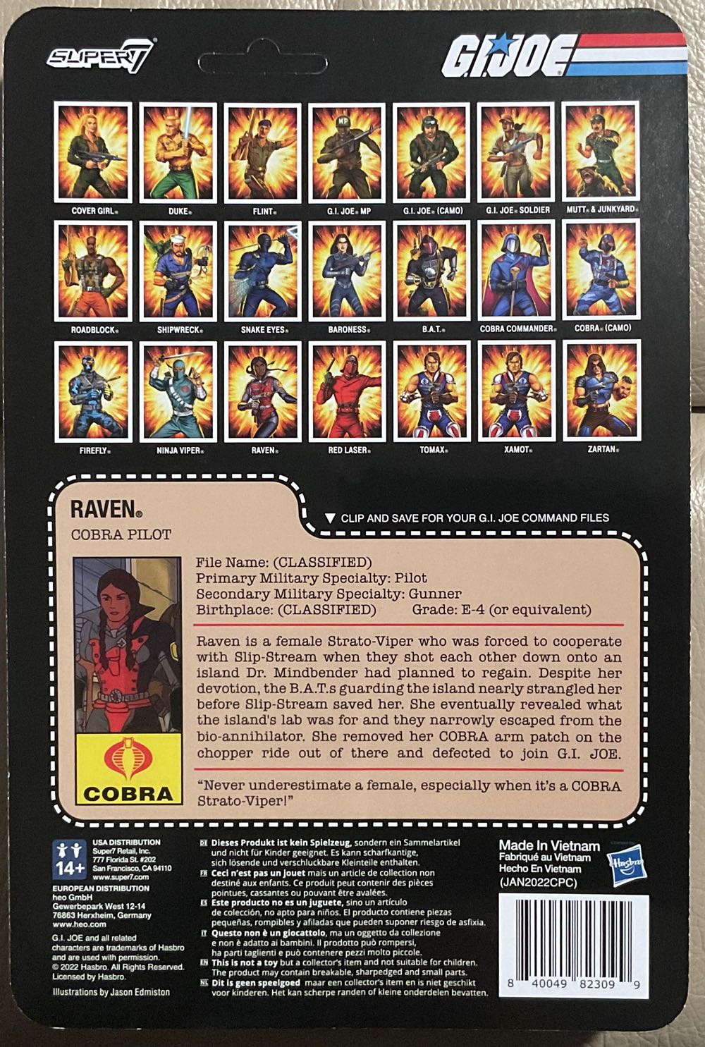 G.I. Joe (Super7) - Raven - Hasbro (G.I. Joe (Super7)) action figure collectible - Main Image 2