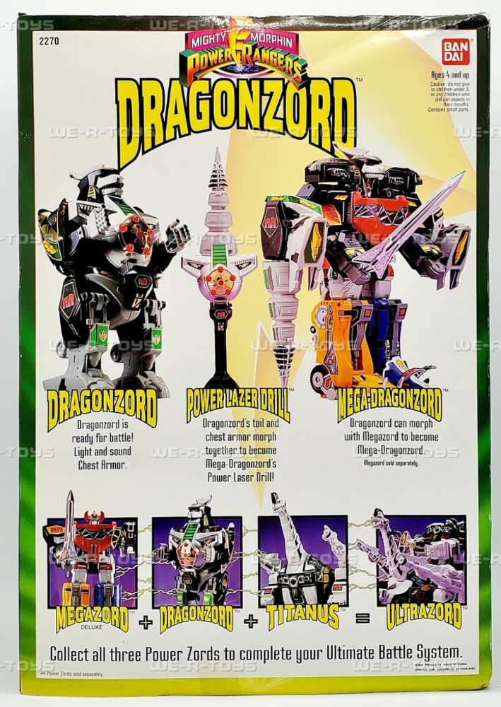 Mighty Morphin Power Rangers Dragonzord VHS Action Figure - Hasbro action figure collectible [Barcode 5010993977628] - Main Image 4