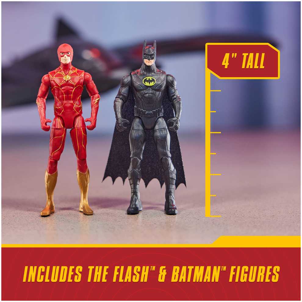 DC The Flash Movie Batwing Set With The Flash And Batman  - Spinmaster (The Flash (Movie)) action figure collectible [Barcode 778988436066] - Main Image 2