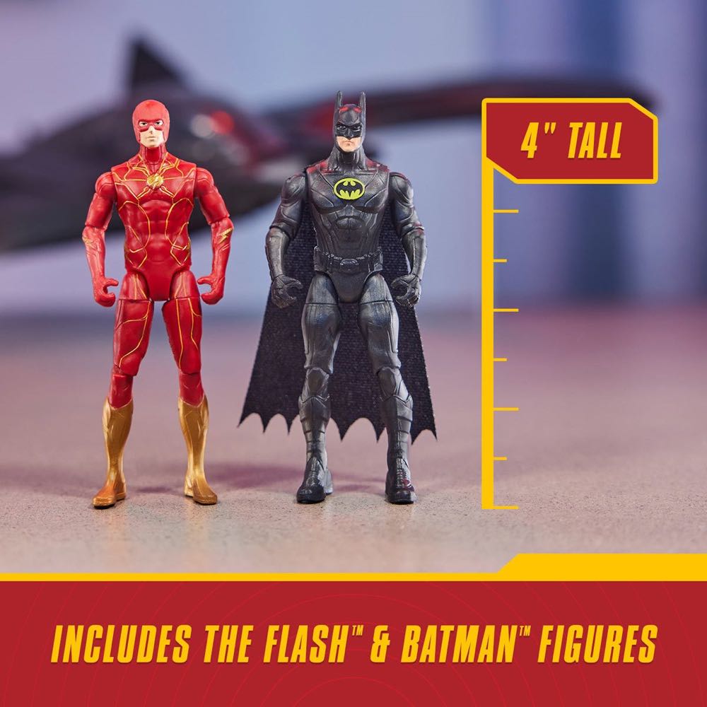 DC The Flash Movie Batwing Set With The Flash And Batman  - Spinmaster (The Flash (Movie)) action figure collectible [Barcode 778988436066] - Main Image 4