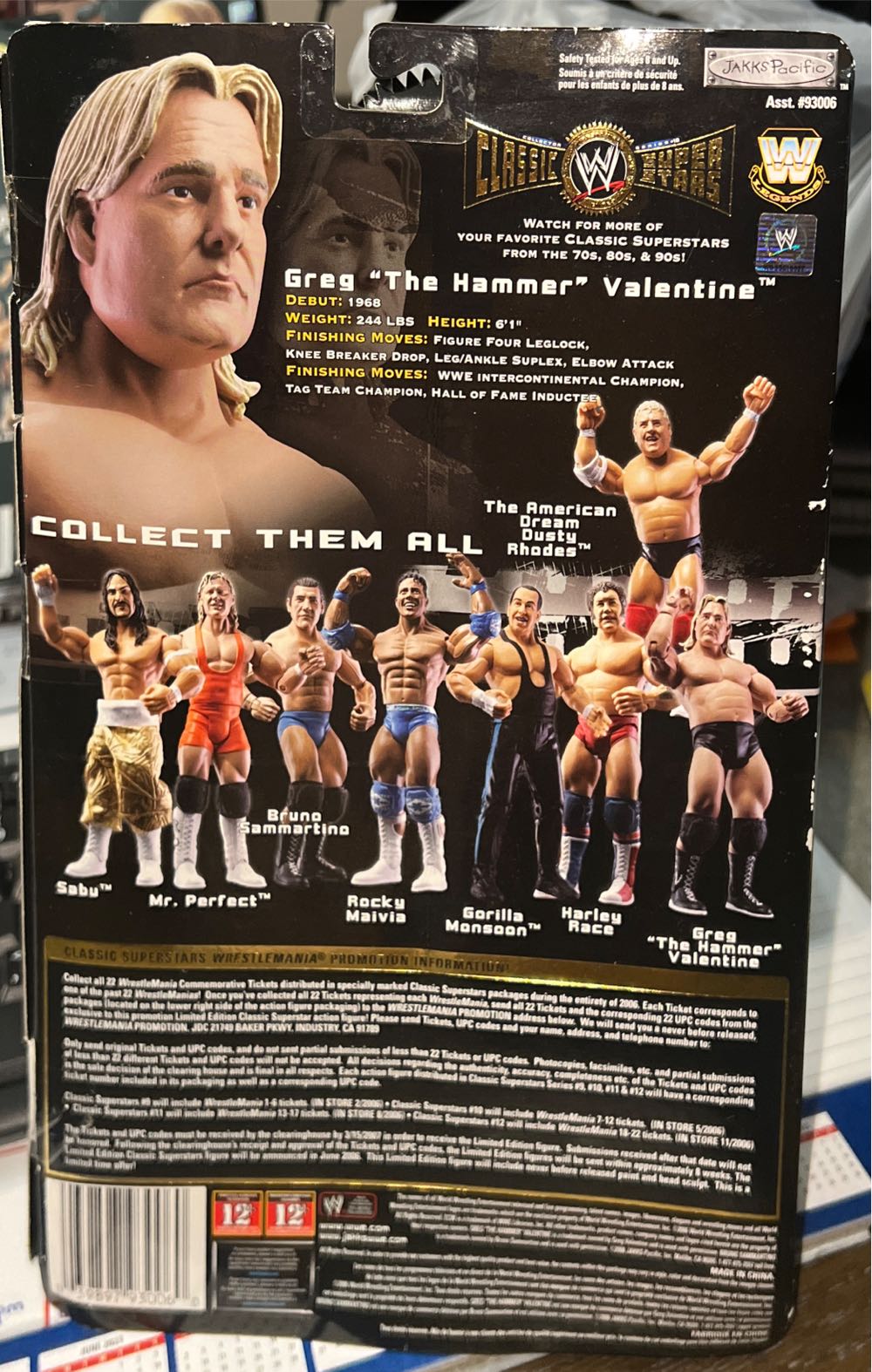 Greg Valentine - Jacks Pacific (WWE) action figure collectible - Main Image 2