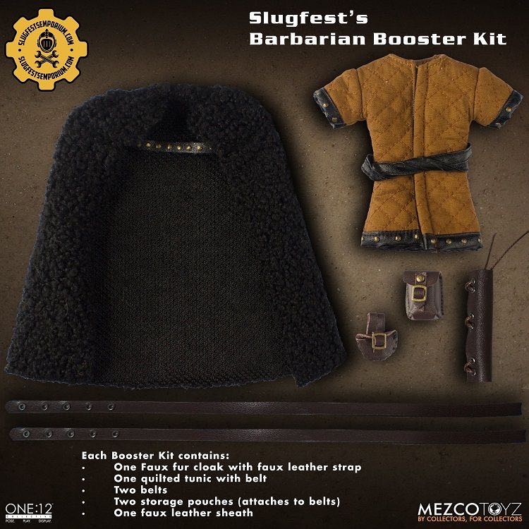 Barbarian Booster Kit - Mezco Toyz (Mezco One:12 Collective Barbarian Booster Set) action figure collectible [Barcode 696198768015] - Main Image 2